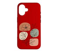 Wildflower Line Art Abstract Botanical Mid Century Coque pour iPhone 16