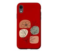 Wildflower Line Art Abstract Botanical Mid Century Coque pour iPhone XR