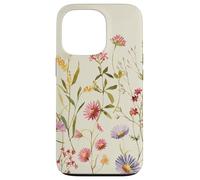 Wildflower Meadow Botanical Illustration, Vintage Floral Na Coque pour iPhone 13 Pro