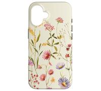 Wildflower Meadow Botanical Illustration, Vintage Floral Na Coque pour iPhone 16