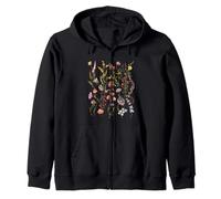 Wildflower Meadow Botanical Illustration, Vintage Floral Na Sweat à Capuche