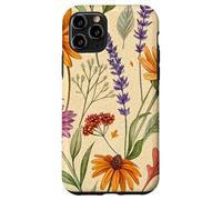 Wildflower Meadow Pattern with Autumn Garden Colors Coque pour iPhone 11 Pro