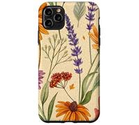 Wildflower Meadow Pattern with Autumn Garden Colors Coque pour iPhone 11 Pro Max