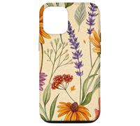 Wildflower Meadow Pattern with Autumn Garden Colors Coque pour iPhone 12/12 Pro