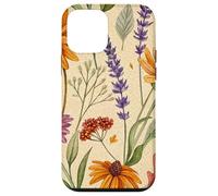 Wildflower Meadow Pattern with Autumn Garden Colors Coque pour iPhone 12 Mini