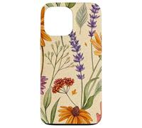 Wildflower Meadow Pattern with Autumn Garden Colors Coque pour iPhone 13 Pro Max