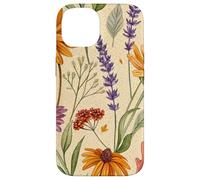 Wildflower Meadow Pattern with Autumn Garden Colors Coque pour iPhone 14