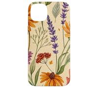 Wildflower Meadow Pattern with Autumn Garden Colors Coque pour iPhone 14 Plus