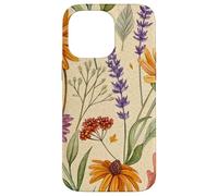 Wildflower Meadow Pattern with Autumn Garden Colors Coque pour iPhone 14 Pro Max