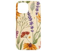 Wildflower Meadow Pattern with Autumn Garden Colors Coque pour iPhone 15