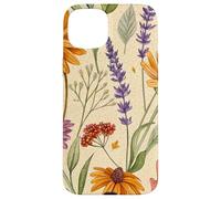 Wildflower Meadow Pattern with Autumn Garden Colors Coque pour iPhone 15 Plus
