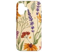 Wildflower Meadow Pattern with Autumn Garden Colors Coque pour iPhone 16