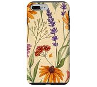 Wildflower Meadow Pattern with Autumn Garden Colors Coque pour iPhone 7 Plus/8 Plus
