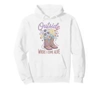 Wildflower Nature Outside Where I Come Alive Cottagecore Sweat à Capuche