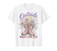 Wildflower Nature Outside Where I Come Alive Cottagecore T-Shirt