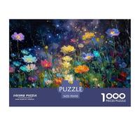 Wildflowers Under The Stars 1000 Pcs Carton Premium Coffret De Puzzles Magnolia Flowers Stimulant Et Éducatif Défi Unique Puzzles As Birthday Gifts 70x50cm/1000pcs