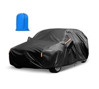 WildFun 10 Couches SUV Housse de Voiture imperméable pour l'extérieur, Protection Contre Le Soleil Adaptation Universelle pour Q5, GLC, X3, XC60, Discovery Sport Etc. 460 à 485cm Noir épaissi