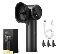 WildFun 2-IN-1 Kit de nettoyage des oreilles, Kit d'élimination de cérumen électrique avec 5 Modes de nettoyage et 1 Mode de soufflage modes, Elimination du Cérumen Rechargeable, IPX7 étanche (black)