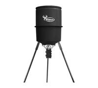 Wildgame Innovations Evolution 225 Mangeoire à 3 compartiments pour cerfs anti-vermines avec 1 à 4 temps d'alimentation disponibles, capacité de 102 kg, noir