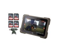 Wildgame Innovations Lot de 4 tablettes tactiles TFT rétroéclairées 7" avec lecteur de cartes 4 en 1 avec ports micro USB et USB-A, et carte mémoire Ultra SDHC UHS-I de 32 Go (lot de 4)