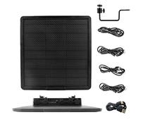 WILDGAMEPLUS Panneau Solaire monocristallin étanche 25000 mAh en Fibre de Carbone - Sortie 5V/6V/9V/12V 20W Type-C - Charge Rapide pour caméra de sécurité 3G/4G - Lumières LED - Camping Car WG-25000