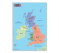 Wildgoose Education WG3514 Carte du Royaume-Uni simple 67 x 57 cm