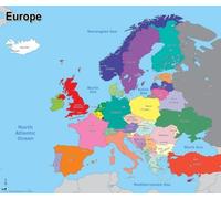 Wildgoose Education WG3519 Carte de l'Europe Simple 67 x 57 cm