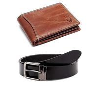 WildHorn Panier Cadeau pour Homme I Portefeuille en Cuir et Ceinture Combo Coffret Cadeau I Cadeau pour ami, Petit ami, Mari, père, Fils, etc. (New Tan Crunch)