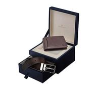 WildHorn Panier Cadeau pour Homme, Portefeuille et Ceinture en Cuir, Coffret Cadeau, Cadeau pour ami, Petit ami, Mari, père, Fils, etc. (Nouveau Marron)
