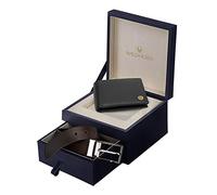 WildHorn Panier Cadeau pour Homme, Portefeuille et Ceinture en Cuir, Coffret Cadeau, Cadeau pour ami, Petit ami, Mari, père, Fils, etc. (Nouveau Noir)