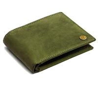 WildHorn Portefeuille en Cuir Vert pour Homme I Coutures Ultra résistantes I 6 emplacements pour Cartes I 2 Compartiments pour Monnaie et 2 Compartiments Secrets I 1 Poche pour Monnaie