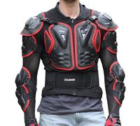 WILDKEN Veste Armure Moto Blouson Motard Gilet Protection Équipement de Moto Cross Scooter VTT Enduro Homme ou Femme (Rouge & Noir, M)