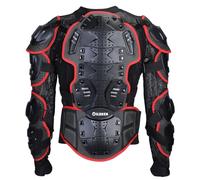 WILDKEN Veste Armure Moto Blouson Motard Gilet Protection Équipement de Moto Cross Scooter VTT Enduro Homme ou Femme (Rouge & Noir, L)