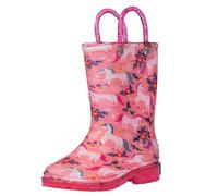 Wildkin Kids Rain Boots for Toddlers Boys & Girls, 100% Water Proof Rain Boots for Kids with Easy Slip-On Handles, Features No-Slip Tread, Ideal for All Seasons, BPA-Free, Size 13 (Magical Unicorns)