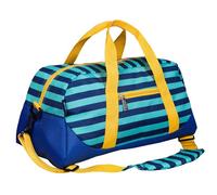 Wildkin Sac de voyage pour enfant - Taille bagage à main, idéal pour l'école et les soirées pyjama, Bleu rayé, One Size, Sac de sport