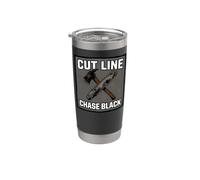 Wildland Firefighter Hotshot Cut Line Chase Black Gobelet isotherme en acier inoxydable double paroi