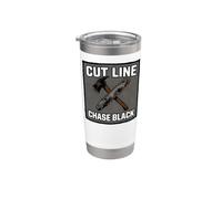 Wildland Firefighter Hotshot Cut Line Chase Black Gobelet isotherme en acier inoxydable double paroi