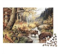 Wildlife Art Puzzles pour Adultes sans Poussière, Puzzle d'art Autumn Stagjeu Éducatif Décompression pour Une Activité Zen, Cadeau Fête des Mères/Pères 3