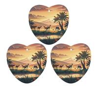 Wildlife Family Lot de 3 désodorisants à suspendre pour voiture, maison, bureau, style gris