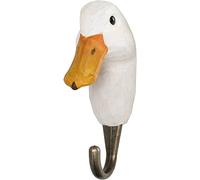 Wildlife Garden Porte-manteau décoré Canard en bois, 100% bois, Crochet décoratif multi-usage, Crochet porte-manteaux objets, Complément d'ameublement
