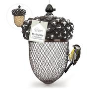 WILDLIFE HOME Distributeur de nourriture pour oiseaux en cacahuètes Mangeoire en métal inoxydable Station d'alimentation à suspendre