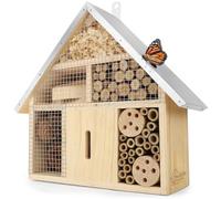 WILDLIFE HOME Hôtel à insectes - Naturel et résistant aux intempéries - Maison à insectes en bois naturel pour abeilles, abeilles sauvages, coccinelles et papillons, hôtel d'abeilles et aide à la