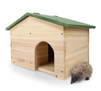 wildlife home Maison en bois pour hérissons résistante à l'hiver avec fond et toit en selle imperméable I Mangeoire pour hérissons I Protégé des chats I Quartier d'hiver pour hérissons pour le jardin