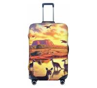 Wildlife of Australia Housse de protection élastique pour valise de voyage Motif imprimé anti-rayures, Noir , L