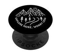 Wildlife Randonnée Camping Montagne Voyage Aventure Voyage sur Route PopSockets PopGrip Adhésif
