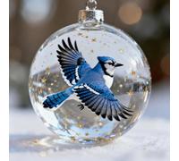 Wildlife Wonders Collection Crystal Plastic Ornament, Nature’S Birds Crystal Plastic Ornament Set, 2.75in Handcrafted Vivid 3D Animal Christmas Decoration