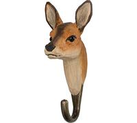 WILDLIFEGARDEN Wildlife Garden WG507 Crochet en Forme de cerf sculpté à la Main en Bois et métal - Collection Animaux européens