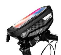 Wildman Sacoche de Guidon de vélo - Support de téléphone Portable pour GPS - Sacoche de vélo avec Prise en Charge du capteur d'empreintes digitales - Étanche - Taille S - Noir