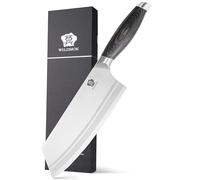 WILDMOK Couteau couperet à viande 19,8cm, couteaux de chef chinois ultra tranchants - Couteau à découper de cuisine, acier allemand et poignée ergonomique