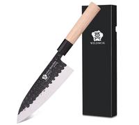 WILDMOK Couteau Deba 19,4 cm Couteau Sashimi Allemand en Acier Inoxydable Couteau à Saumon Asiatique Usuba Pour Gaucher